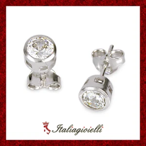 Orecchini Punto Luce 2,36 Kt Unisex Donna Uomo in Argento 925 rodiato Oro Bianco - Foto 1 di 7