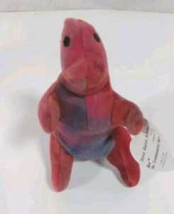 Vtg TY Rex Teenie Beanie Baby / Dinosaur / 1999 Tye Dye Hang Tag 4" MCDONALD'S - Picture 1 of 4