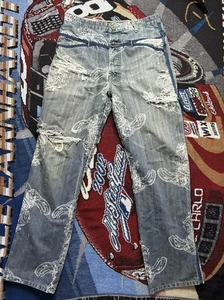 Vintage Marithe Francois Girbaud Jeans 32M Denim Pants Distressed 90s Rare - Picture 1 of 15