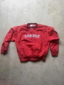 Vintage Nike Team Boston Red Sox Windbreaker Pullover Center Swoosh Men's Medium - Picture 1 of 4