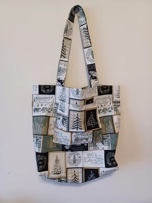 Sacola tote de algodão de Natal nova! - Imagem 1 de 4