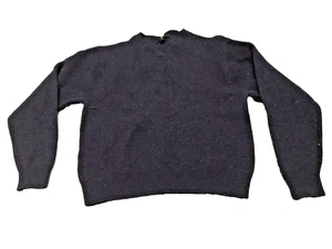 Uniqlo Damen Pullover 100% Wolle Blau Rundhals Gr. XS Cropped Preppy - Bild 1 von 13