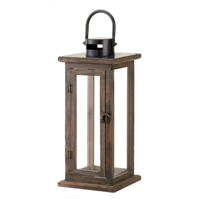 Lodge Wooden Lantern Over 15 inches High - Image 1 of 4