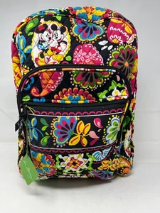 NEW Disney Parks Vera Bradley Campus Backpack Mickey Mouse Minnie Floral - Picture 1 of 11