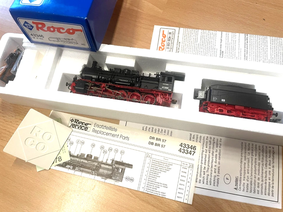 ROCO HO Gleichstrom Dampf 57 1305 DRG nr. 43346 in OVP unbespieltes Sammlermodel - Bild 1 von 1