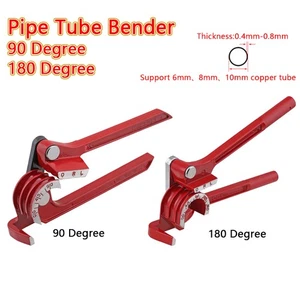 3 In 1 Heavy Duty Mini Pipe Tube Bender 6mm 8mm 10mm 90° Degree 180° Degree Bend - Picture 1 of 11
