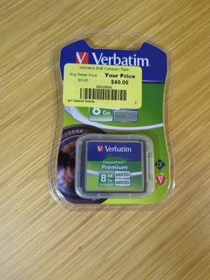 KSE Verbatim 8 GB 66x CompactFlash Memory Card NEW SEALED - Image 1 of 2