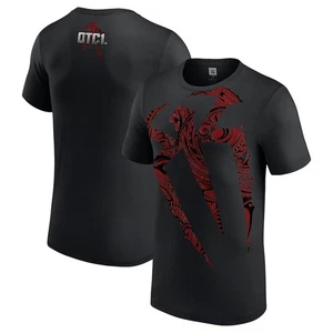 WWE Black Roman Reigns OTC 1 Tribal Logo T-Shirt *NEW* Official Shirt - Picture 1 of 3