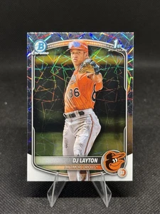 DJ Layton 2025 Bowman Chrome 1st Bowman Lazer #BCP-252 Baltimore Orioles - Picture 1 of 2