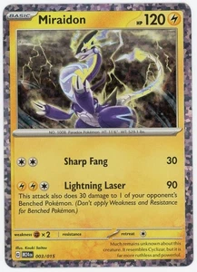 Miraidon 2024 Mcdonald's 003/015 Basic Holo Pokemon Card - Picture 1 of 2