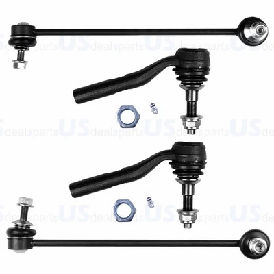 4x Front Outer Tie Rod End Sway Bar Link For 2004-2005 2006 2007 BMW 525i, 530i - Image 1 of 4