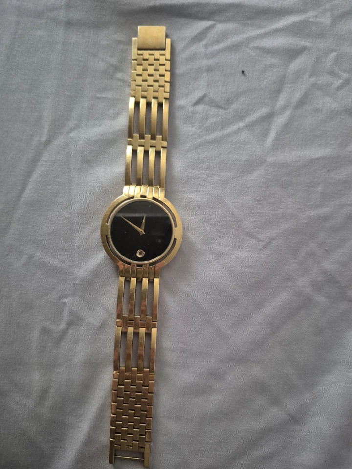 Reloj Pulsera Hombre Movado 88 G2 1883 Tono Oro Esperanza Oro 18K Lleno Cuarzo Foto 1 de 3