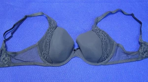 Victoria's Secret Angels LEICHT GEFÜTTERTER Halb-BH schwarz Spitzendetail BÜGEL 34D - Bild 1 von 6