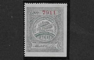 US Revenue, Scott 15T21, Postal Telegraph Company., 1901, Mint, OG, NH , F/VF - Picture 1 of 1