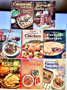 8 Vintage SUNSET COOKBOOKS Lot Favorite Recipes Chinese Mexican Chicken Low-Fat - Picture 1 of 7