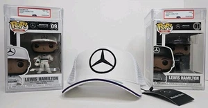 Lewis Hamilton PSA Combo - 2 Funko Pop + Mercedes F1 Cap - Picture 1 of 18