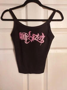 Limp bizkit crop top limp bizkit Shirt pink glitter vinyl  Limp bizkit tank top - Picture 1 of 3