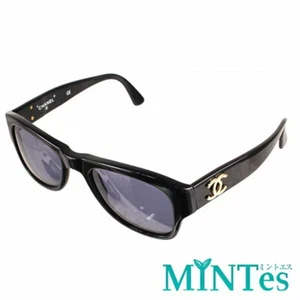 Auth Chanel Coco Mark Sunglasses 02462 Black Plastic UV Protection Sunshade [Use - Picture 1 of 6