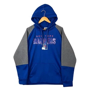 New York Rangers Sudadera con Capucha Adulto Grande Azul Sudadera Suéter NHL Hockey Hombres L - Imagen 1 de 9