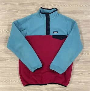 Patagonia Synchilla Sweater Blue Snap T Fleece Pullover Girls Youth Size XL (14) - Picture 1 of 5