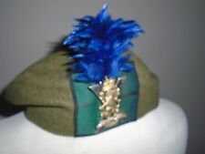 ROYAL REGIMENT OF SCOTLAND TAM O SHANTER WITH BADGE AND BLUE HACKLE APPROX 55CM