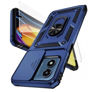 for Case with Camera Lens Cover HD Screen Moto G Play 2024 Navy Blue - Picture 1 of 7