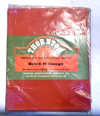 THORNTON EMBOSSED POLYSTYRENE SHEETS BRICK N GAUGE (12) - Image 1 of 4