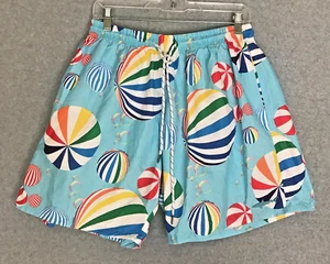 Uzzi Beach Balls Swim Trunks Shorts Youth Boys XL Lined Blue Hawaiian Beach Fun - Picture 1 of 7