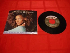 Whitney Houston Greatest Love Of All 1986 7" 45 RPM Thinking About You Sleeve - Imagen 1 de 8