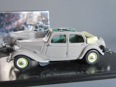 A589 Atlas 44 Citroën Traction 11 BL Decapottabile AEAT 1950 Grigio 1:43 + Base - Immagine 1 di 4