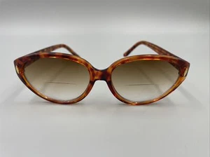 Liz Claiborne Womens Frame Eyeglasses Tinted Tortoise Gold Triangle Vintage BOHO - Picture 1 of 11