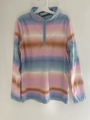 OshKosh B'Gosh Kids Girls Colorful Stripes 100% Polyester Pullover Multi Sz 14 - Image 1 of 4