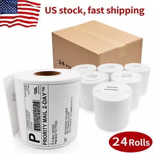 24 rollos etiquetas de envío térmico 4*6 pulgadas para UPS USPS Shippstation 8400 etiquetas - Imagen 1 de 7