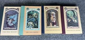 Lot of 4 A Series Of Unfortunate Events Lemony SNICKET Chapter Books 1-3 & 11 - Picture 1 of 13