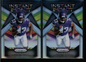LOT OF (2) DALVIN COOK 2017 PANINI PRIZM #3 INSTANT IMPACT SILVER ROOKIE FC8281 - Picture 1 of 1