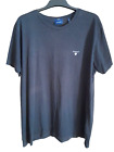 Gant Męski T-shirt XL Czarny Krótki rękaw Koszulka Bawełniany Top Rozmiar Extra Large