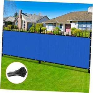 Fence Privacy Screen Outdoor Heavy Duty Mesh Shade Net Cover with 5' x 30' Blue - Picture 1 of 8
