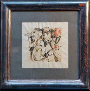FRANZ BORGHESE ACQUERELLO SU CARTA CON CORNICE - Foto 1 di 7