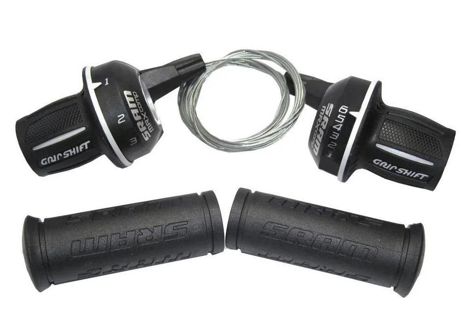 SRAM MRX Comp GripShift Drehgriffschalter 3x6/7/8-fach Set inkl. Züge - Bild 1 von 1