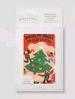 10ct Alison Hawkins Assorted Boxed Blank Holiday Christmas Greeting Cards Set - Image 1 of 3