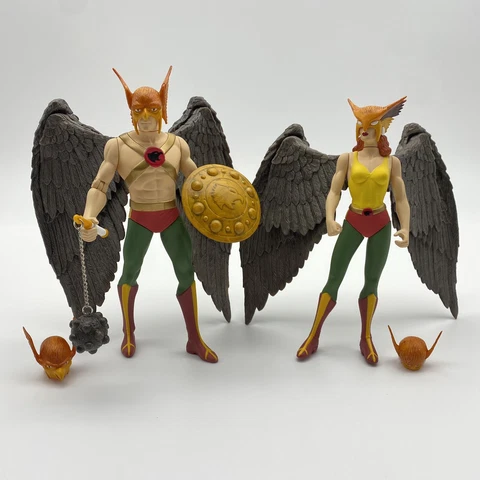 VTG 2000 DC Direct Deluxe HAWKMAN & HAWKGIRL Action Figure Set - (LOOSE) Cover