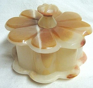 Splendida SCATOLA PORTAGIOIE IN MARMO SOTTILE - Design margherita - Foto 1 di 9