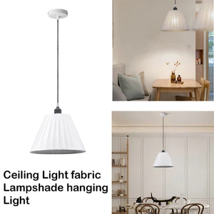 Deckenleuchte Stoff Lampenschirm Hängeleuchte für Wohnzimmer - Bild 1 von 23