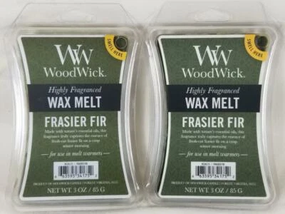 Cubos de fusión de cera perfumada Woodwick Candle: FRASIER FIR 3 oz lote de 2 Foto 1 de 2