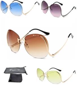 Gafas de sol polarizadas UV400 sin marco sin montura lentes grandes para mujer de Parlazi - Imagen 1 de 16