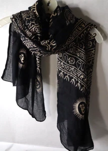 Women Quality Cotton Linen? Scarf Breathable Soft Hindi Shawl 40" x 70" - Picture 1 of 3