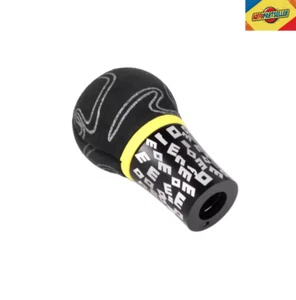 POMELLO LEVA CAMBIO MOMO ULTRA GRAFFITI PELLE SCAMOSCIATA ALLUMINIO COLORE NERO - Foto 1 di 8