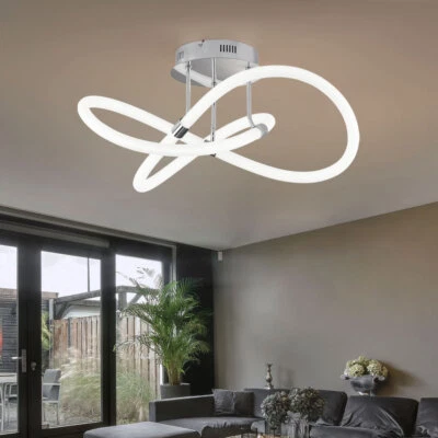 Plafonnier Lampe Design Salon Dimmable LED Lumière pour Salle à Manger L 57,5 CM - Photo 1/4