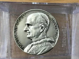Italienische Medaille Papst Paul VI. Unbefleckte Empfängnis 1954 B0315 - Bild 1 von 6