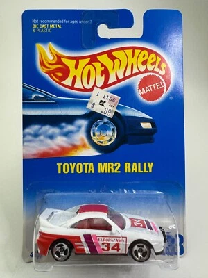 Hot Wheels White Toyota MR2 Rally Europa Asia Collector No 233 1993 - Image 1 of 4